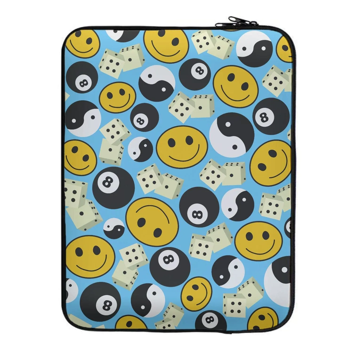 8 Ball Pattern - Skate Aesthetic  Laptop Sleeve