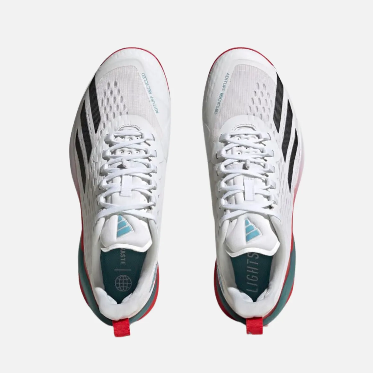 Adidas Adizero cybersonic M Clay Men Tennis Shoes -Cloud White/Core Black/Preloved Blue