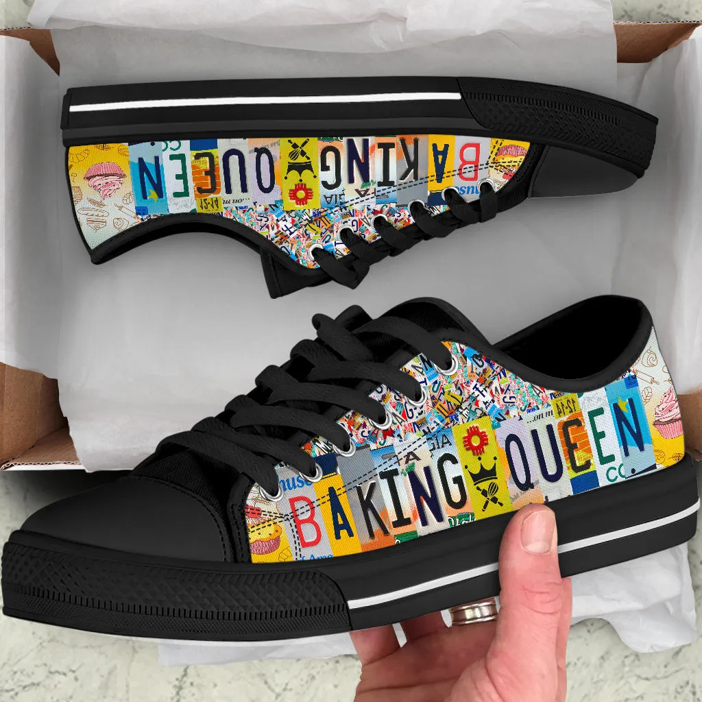 Baking Queen License Plate Shoes