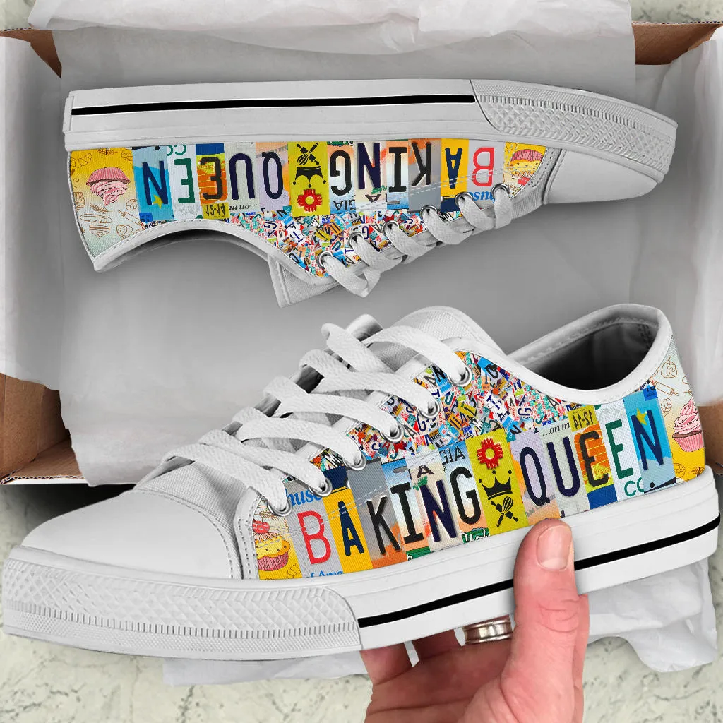 Baking Queen License Plate Shoes