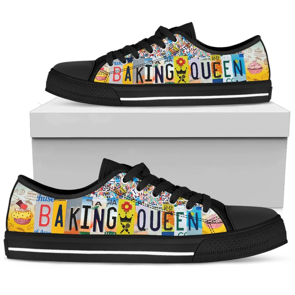 Baking Queen License Plate Shoes