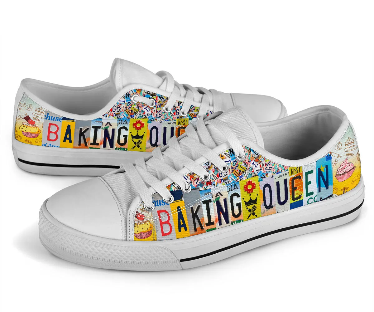 Baking Queen License Plate Shoes