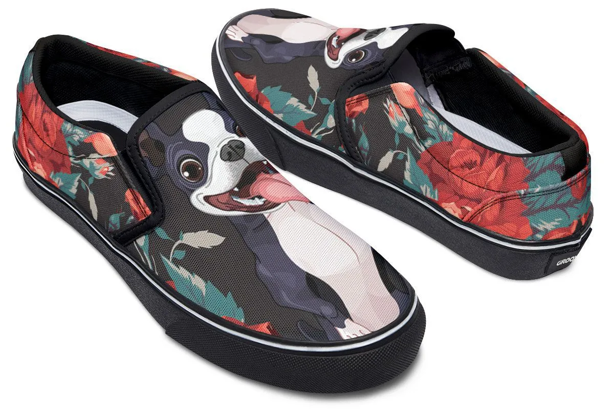 Boston Terrier Trick Slip-On Shoes