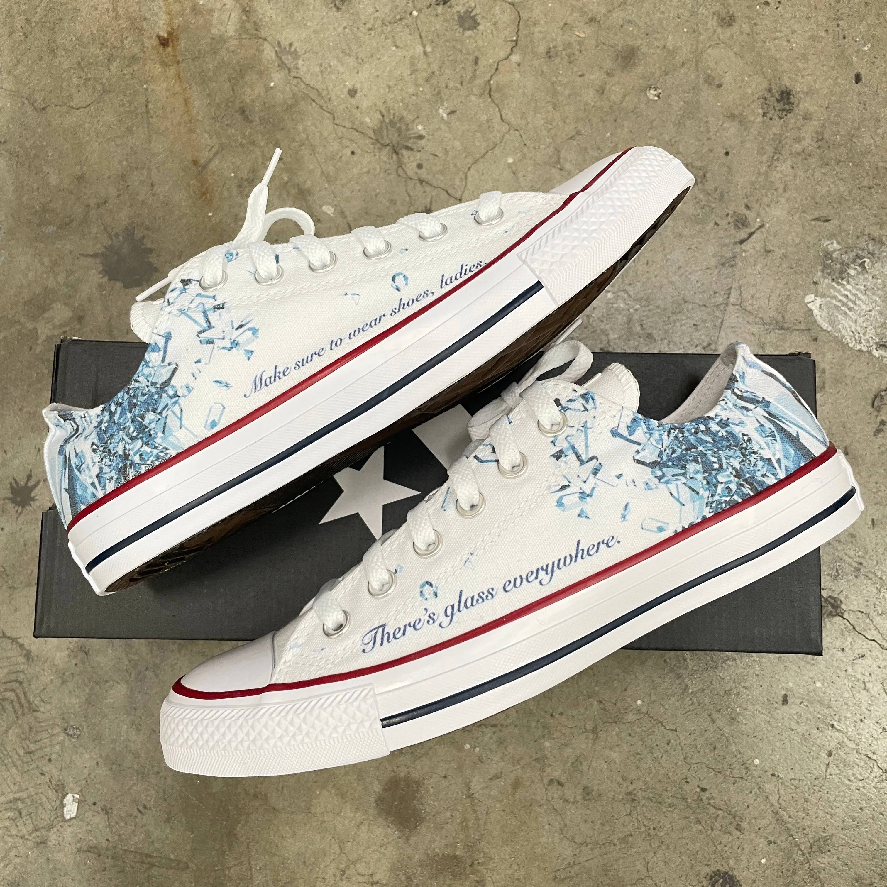 Breaking the Glass Ceiling - Custom Sneaker Low Tops - Custom Converse Shoes