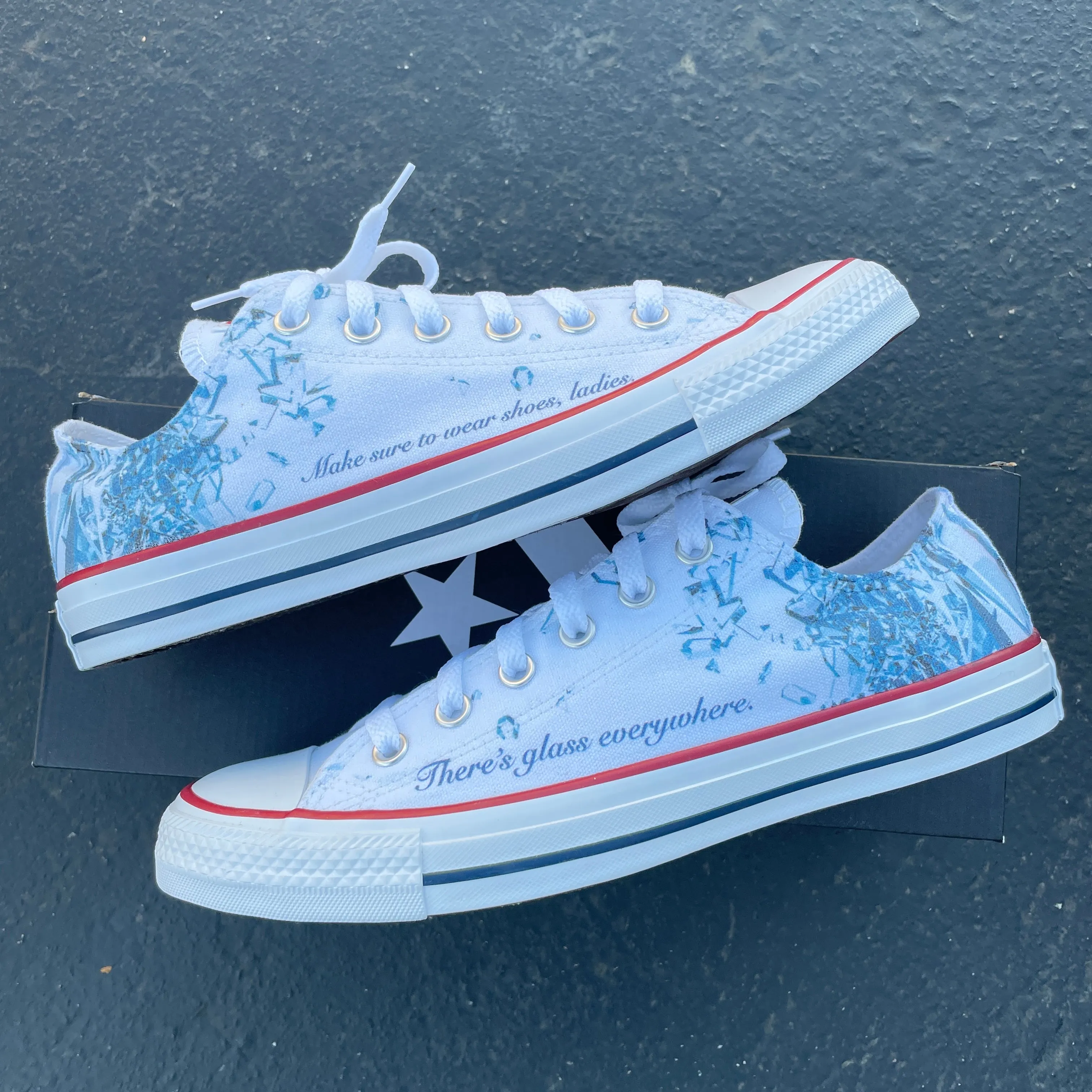 Breaking the Glass Ceiling - Custom Sneaker Low Tops - Custom Converse Shoes