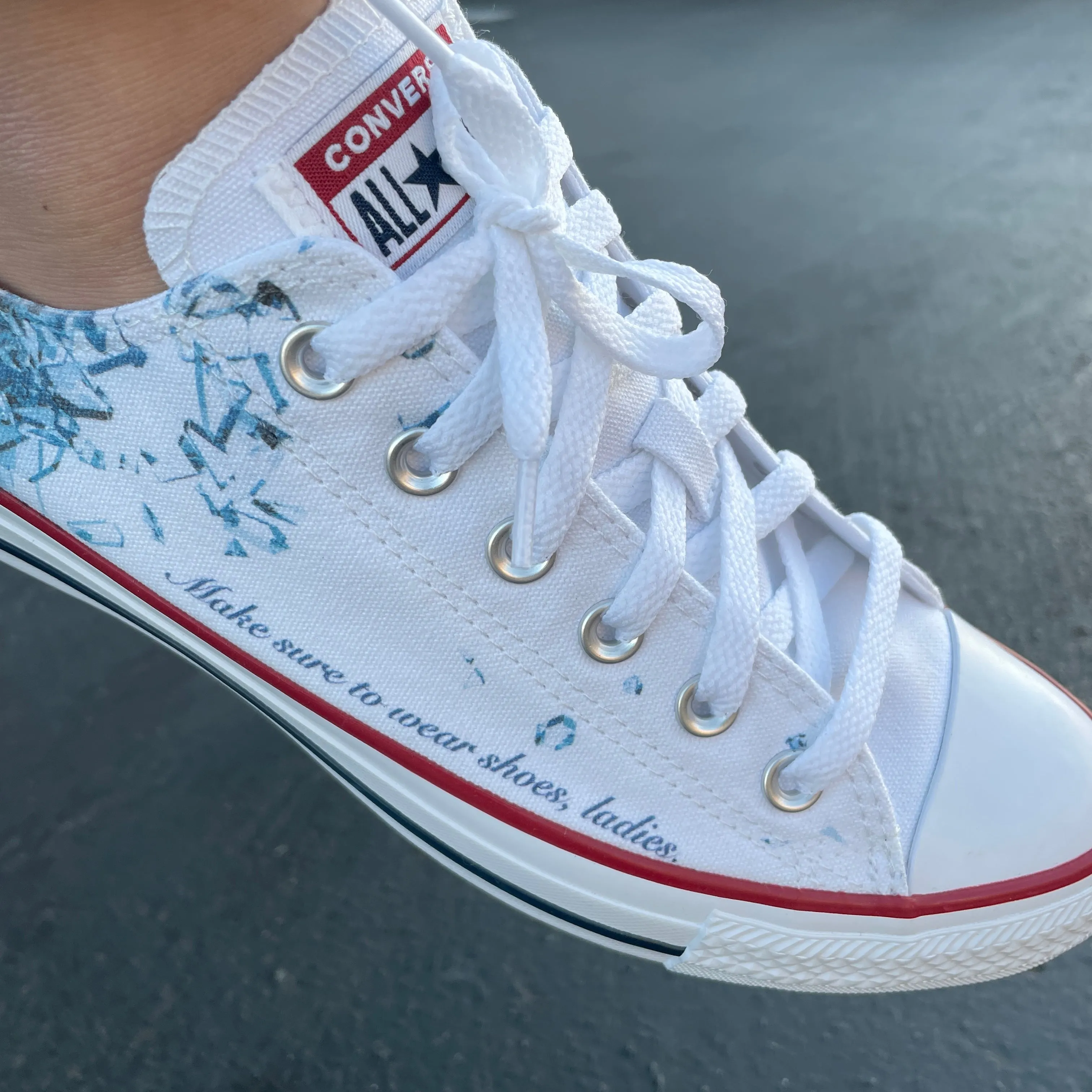 Breaking the Glass Ceiling - Custom Sneaker Low Tops - Custom Converse Shoes