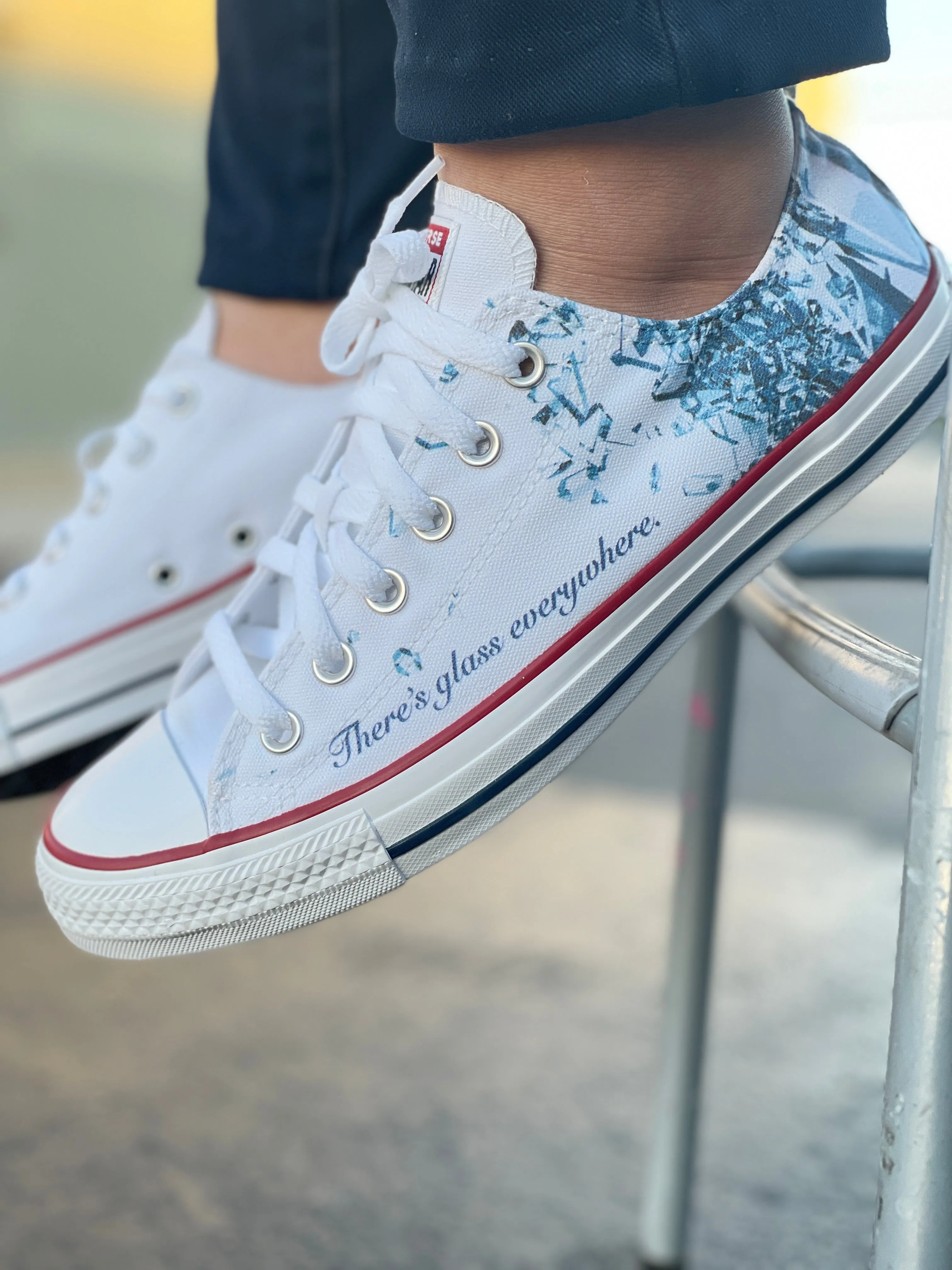 Breaking the Glass Ceiling - Custom Sneaker Low Tops - Custom Converse Shoes