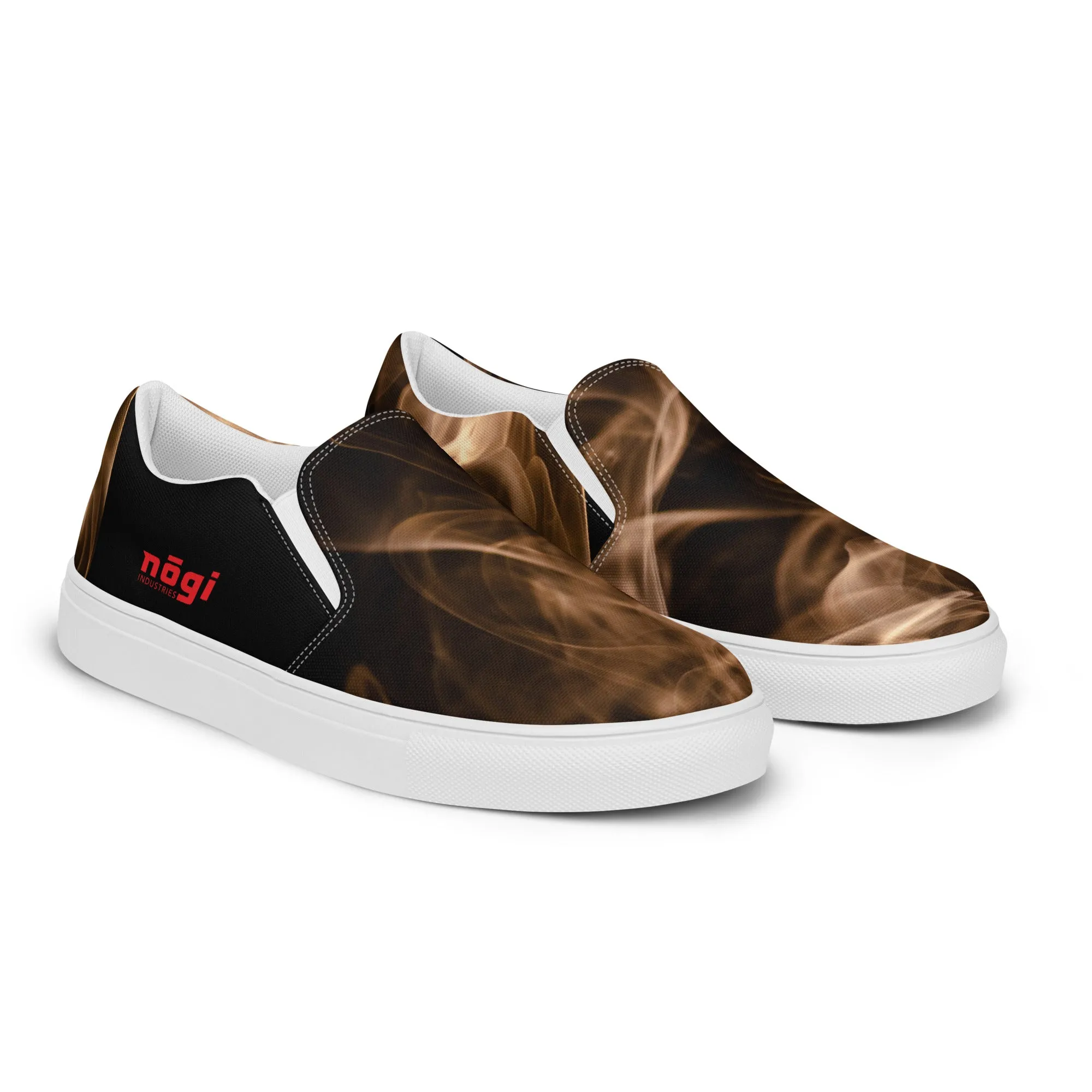 Brown Smoke Men’s Slip-on Canvas Shoes