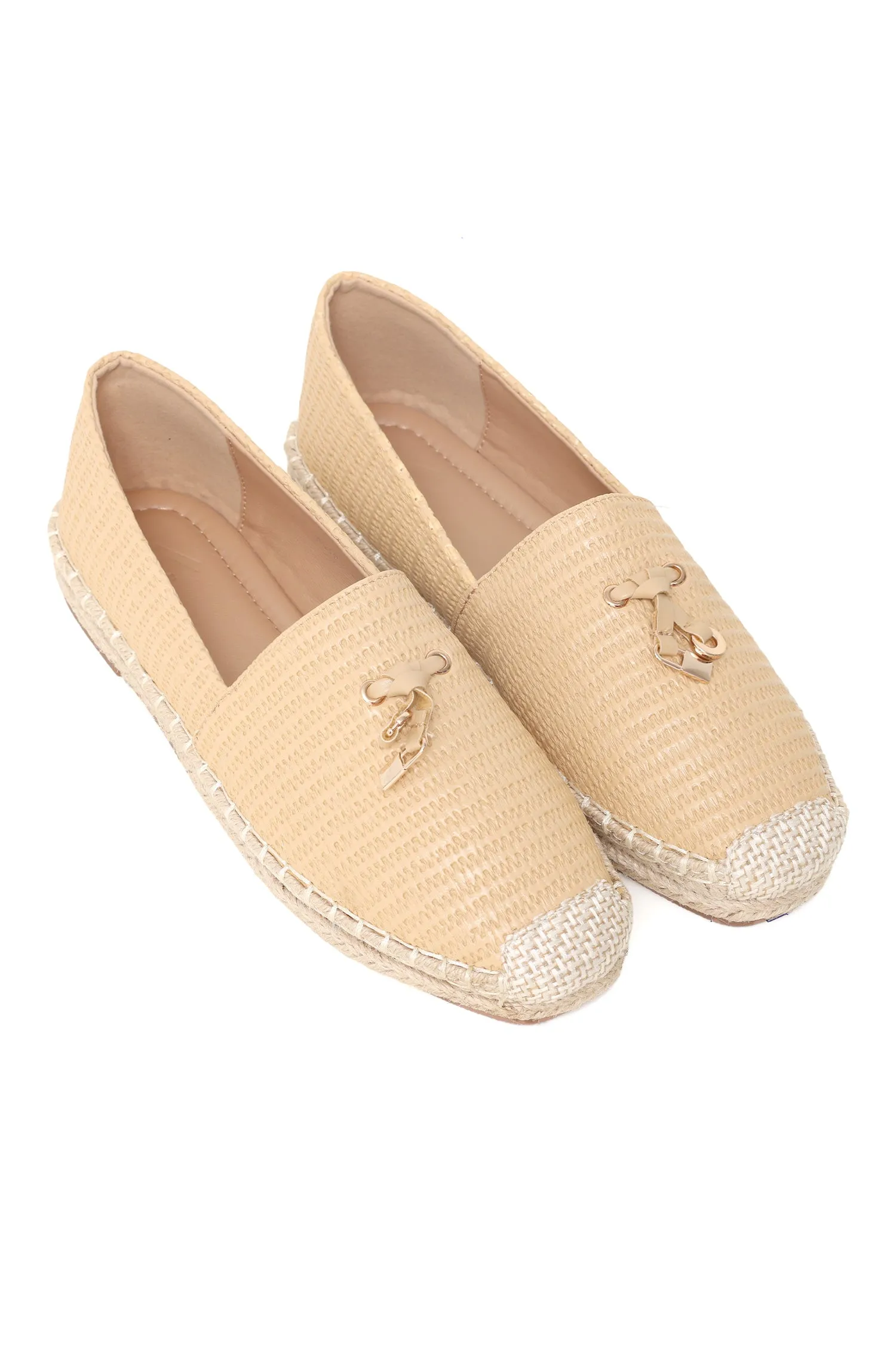 CHIC WOVEN ESPADRILLE -BEIGE