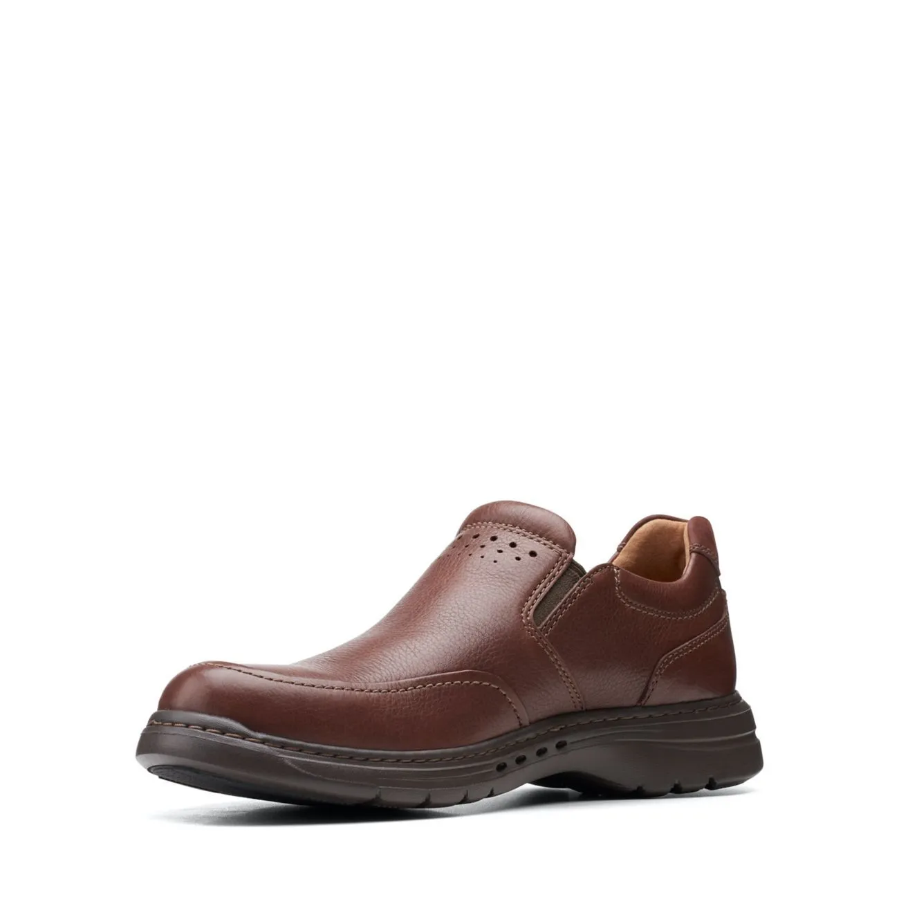 Clarks Un Brawley Step Mahogany Leather