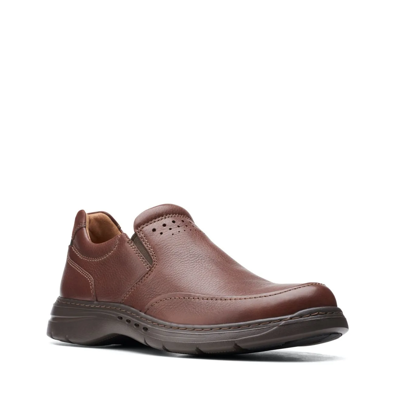 Clarks Un Brawley Step Mahogany Leather