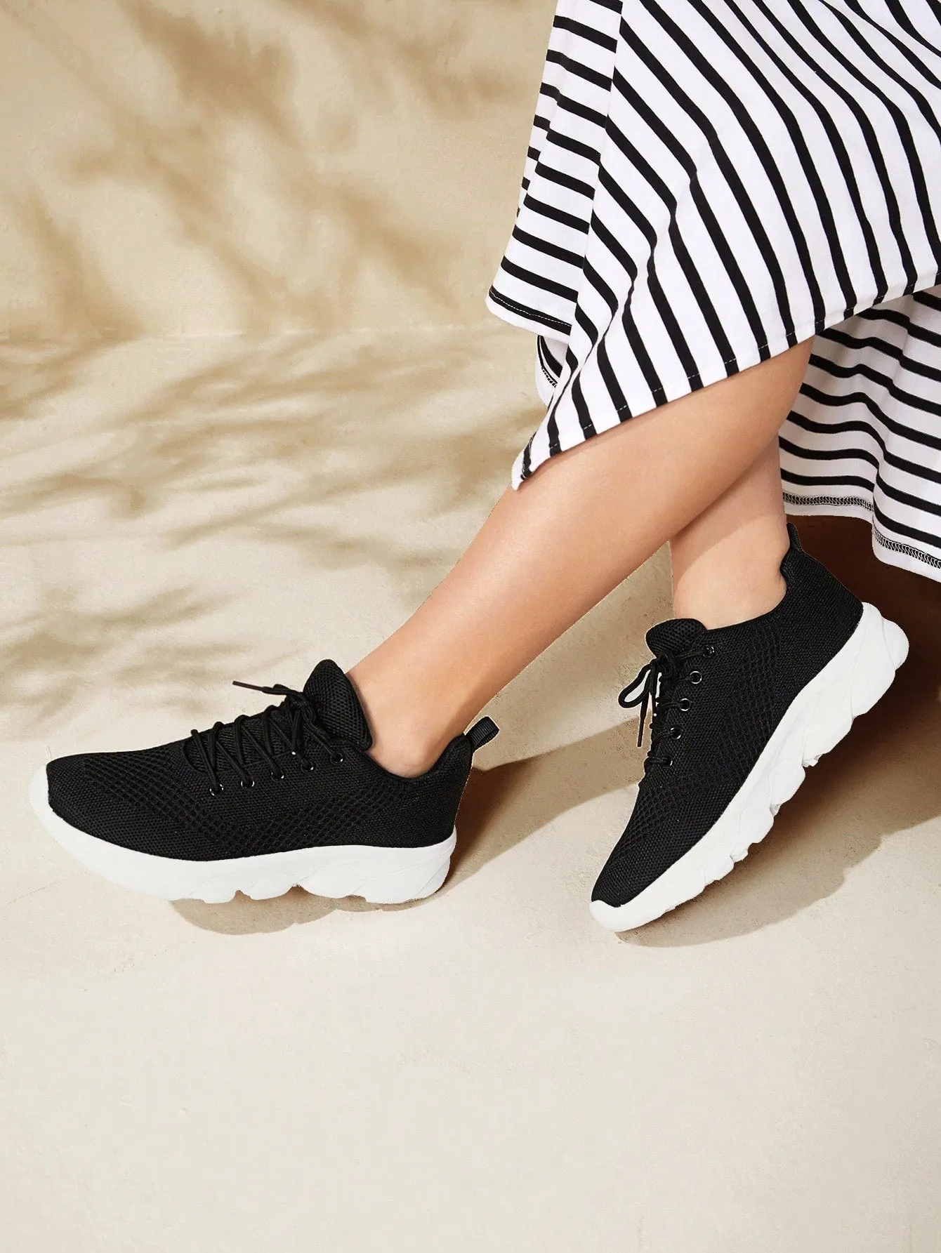 CUCCOO BASICS Women Shoes Fashion Comfortable Light Running Outdoor Black Sneaker For Summer Vacation Shoes Summer Sale Sports Shoes Casual Shoes Back To School Shoes College Student Shoes