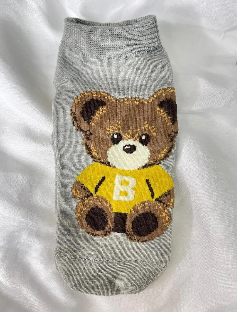 Cute Teddy Bear  Print women's Socks.