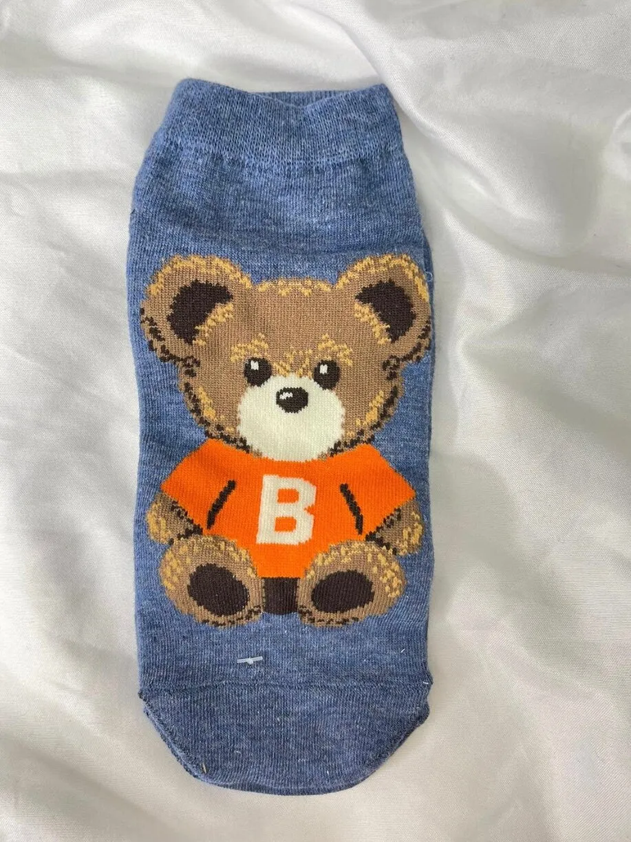 Cute Teddy Bear  Print women's Socks.