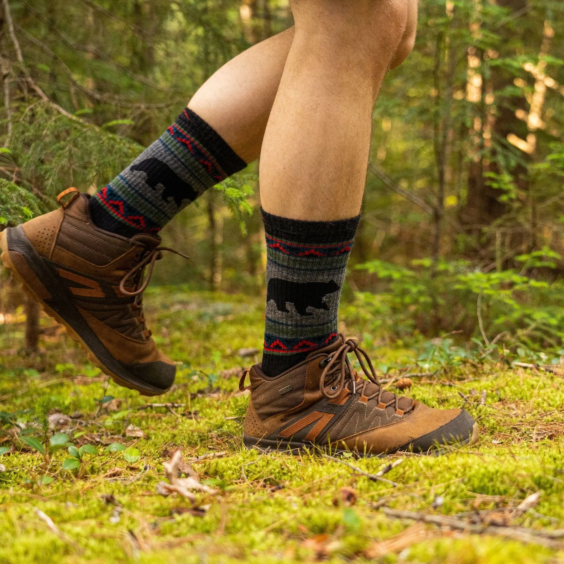 Darn Tough 1980 Men's VanGrizzle Boot Midweight Hiking Sock - Charcoal