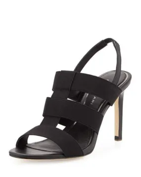 ELIE TAHARI  Womens Ithaca •Black• High Heel Stretch Caged Sandals