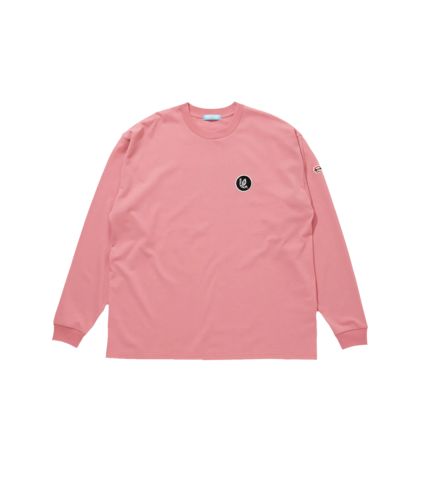 EMBROIDERED RUNNING DOG L/S T-SHIRT - DEEP PINK