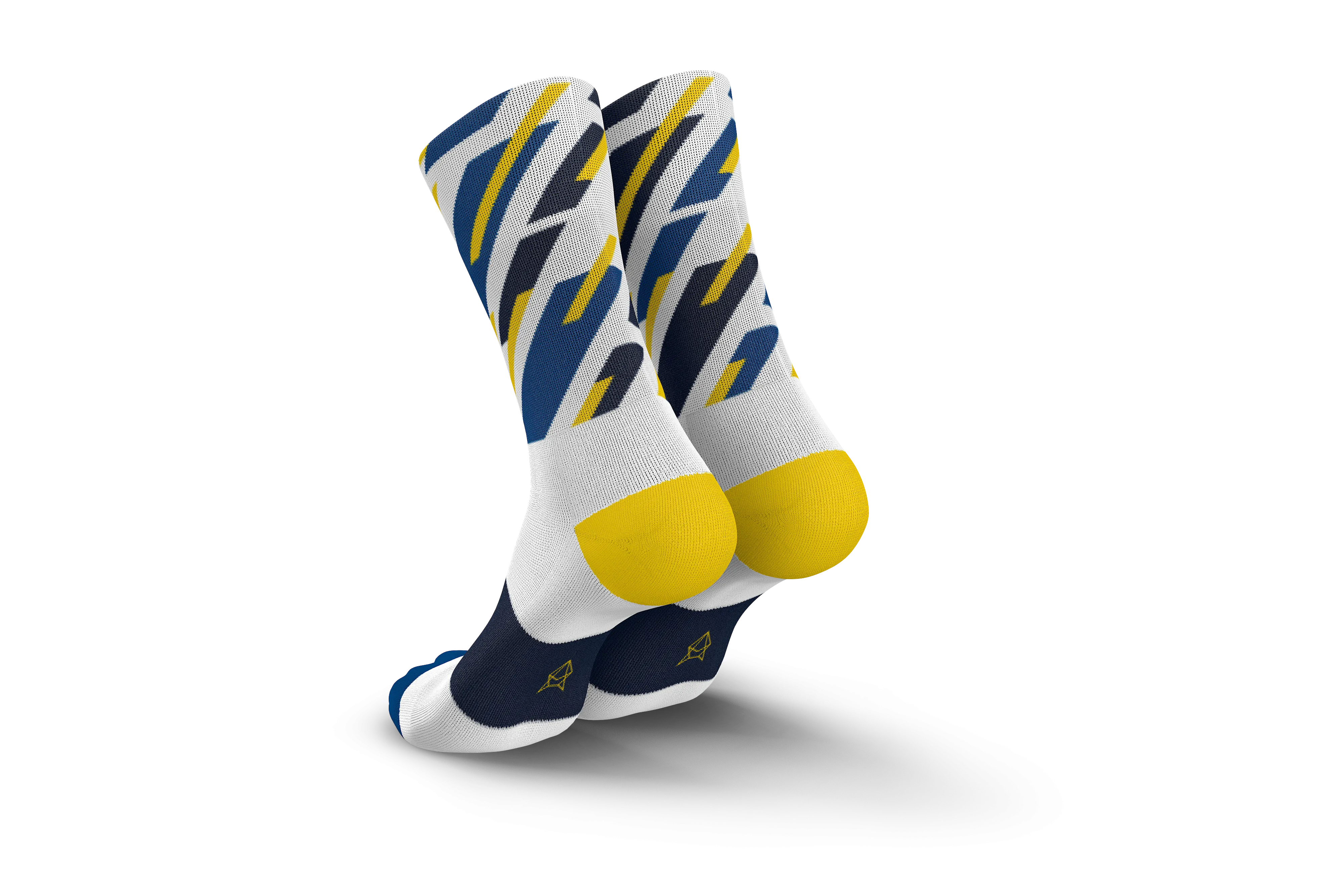 INCYLENCE Running Dashes White Blue Long Sock