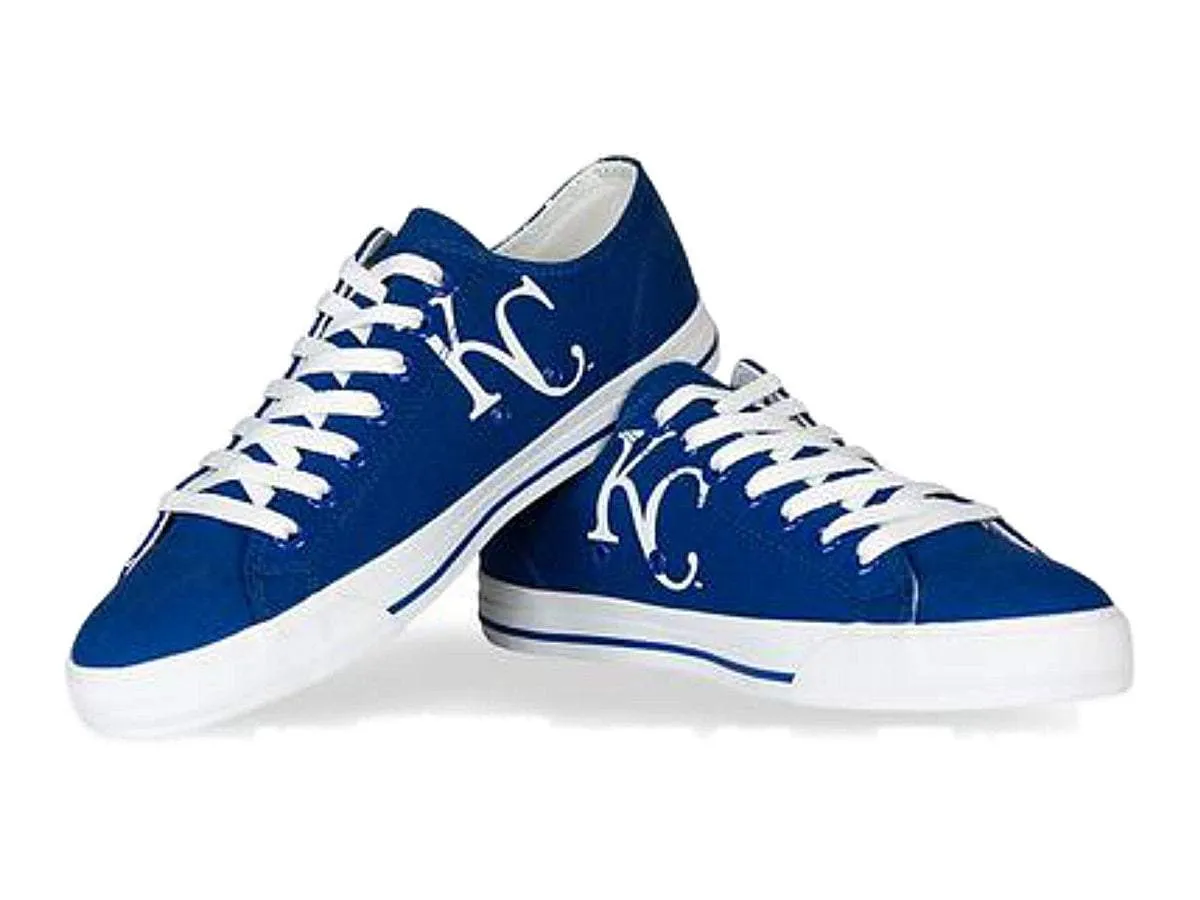 Kansas City Royals Row One UNISEX Blue "KC" Logo Canvas Lace Up Shoes