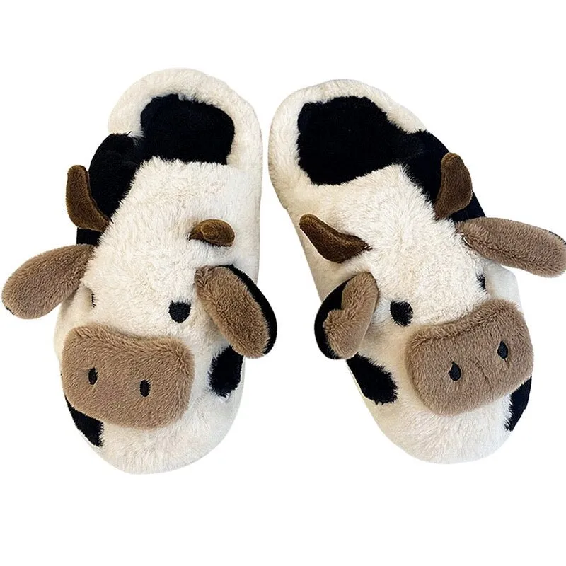 Kawaii Cow Slippers