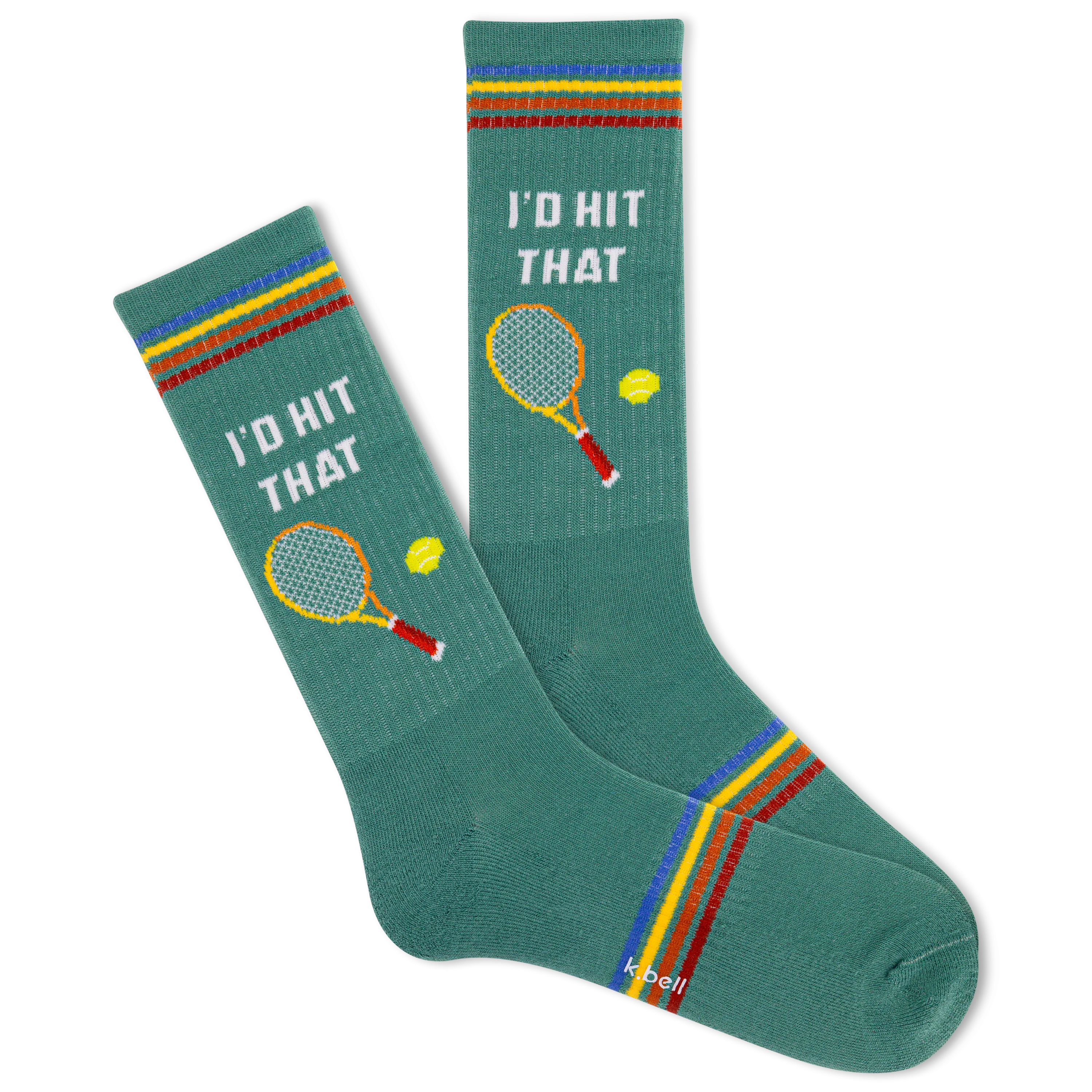 K.Bell Men's I'd Hit That Active Crew Sock