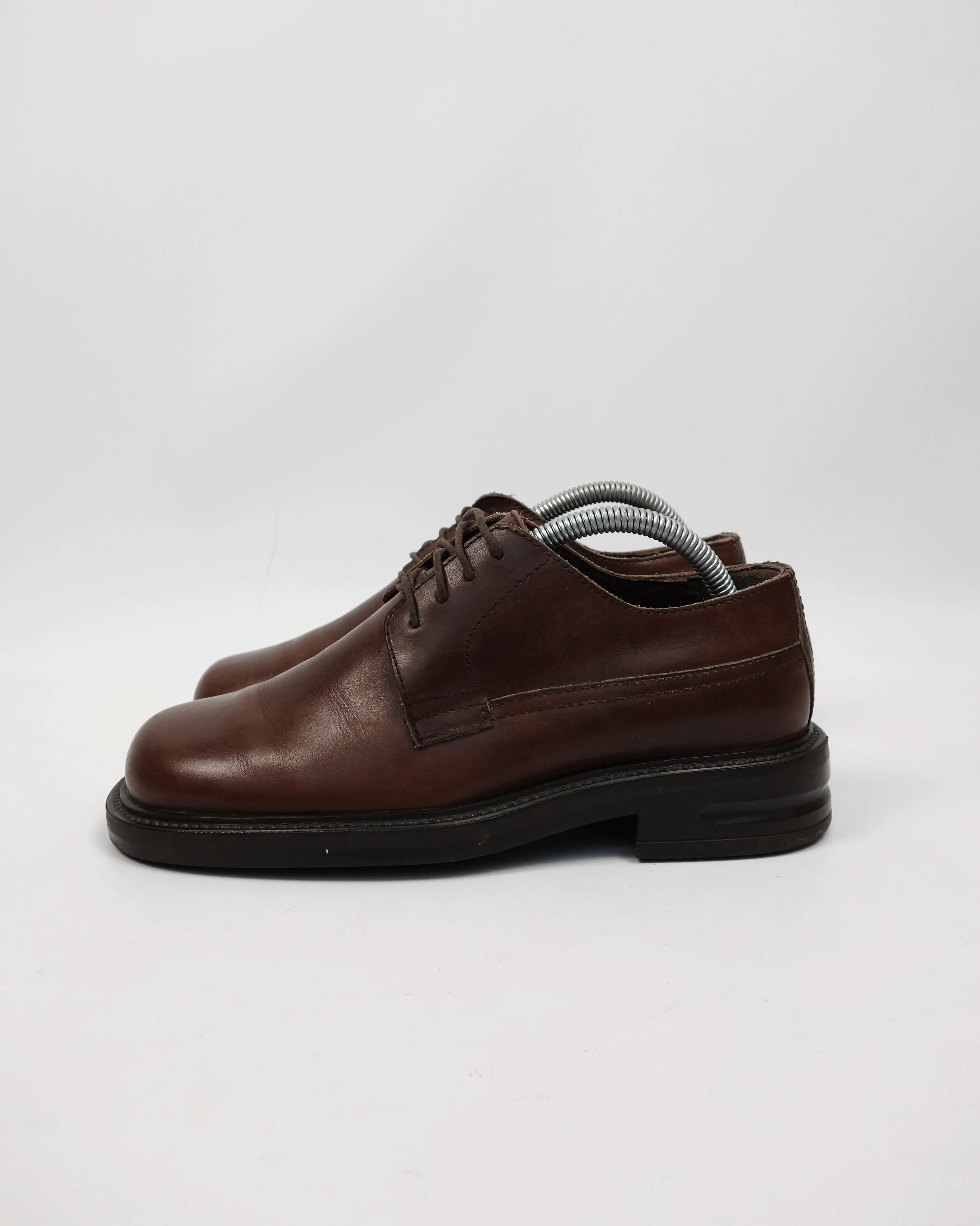 Kenzo Homme Brown Leather Derby Shoes 1990's