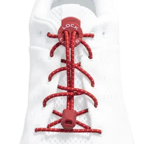 kids lock laces original no-tie shoelaces (red)