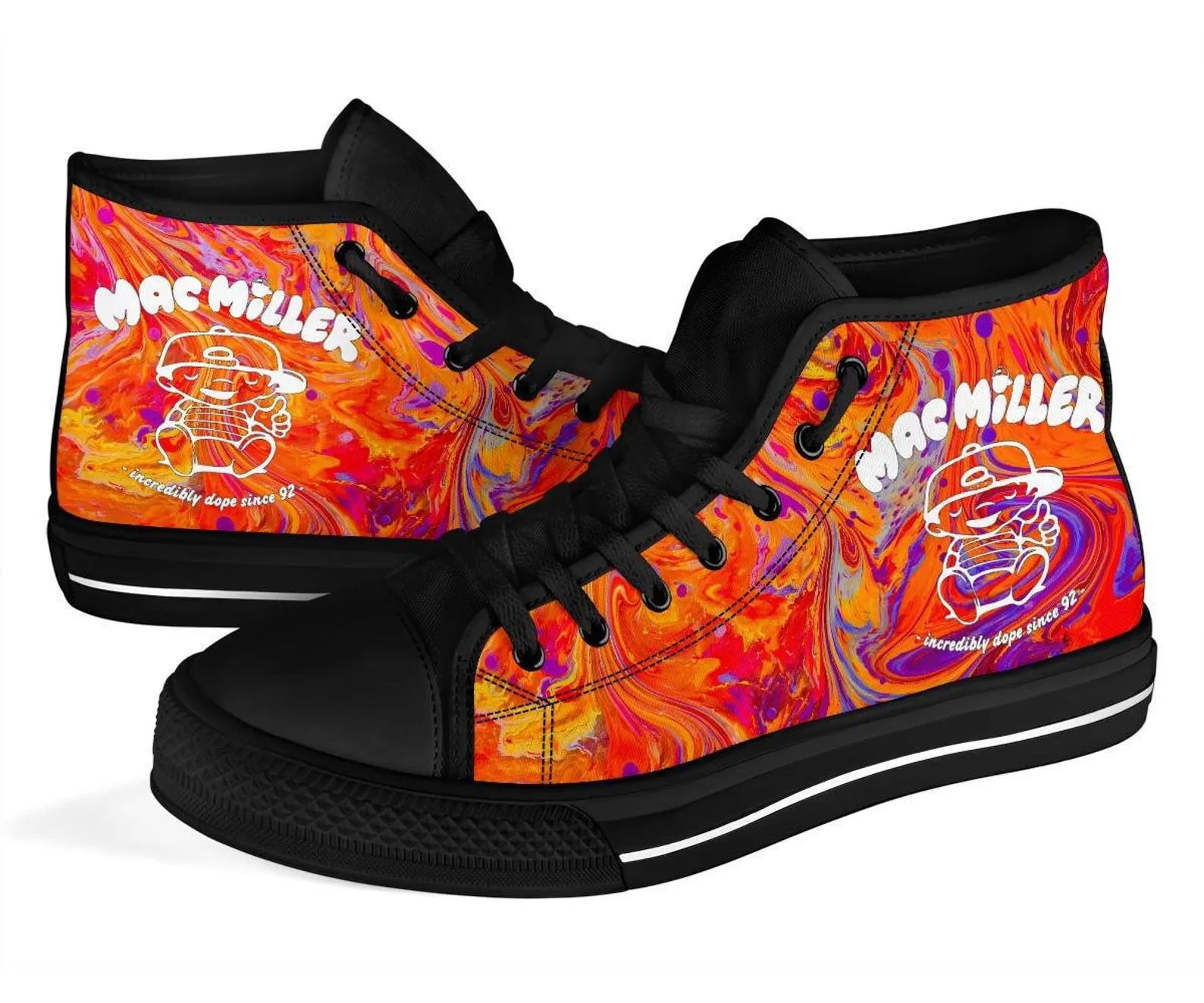 Mac Miller Swirl High Top Shoes