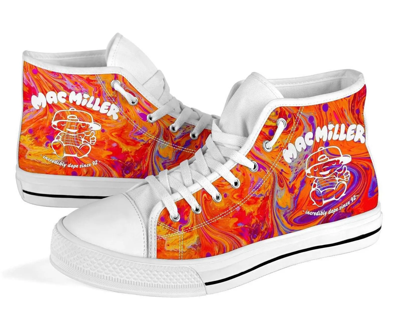 Mac Miller Swirl High Top Shoes