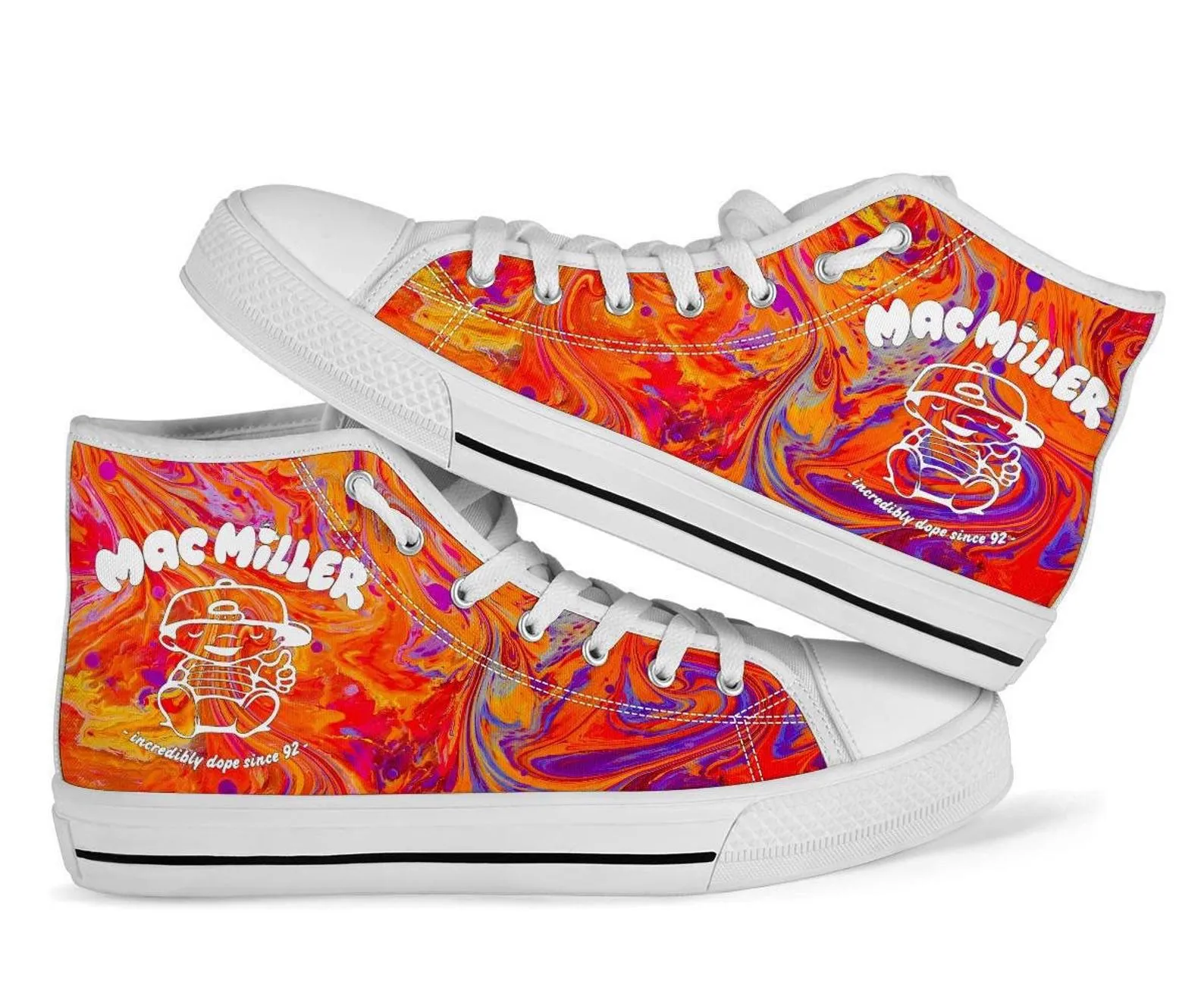 Mac Miller Swirl High Top Shoes