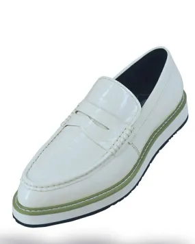 Men's Leather Shoes, Loafer Bahama White - Slip on - Fashion - Men