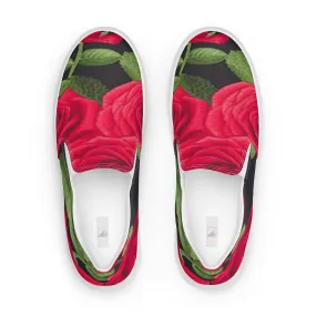 Men’s slip-on canvas shoes flowers