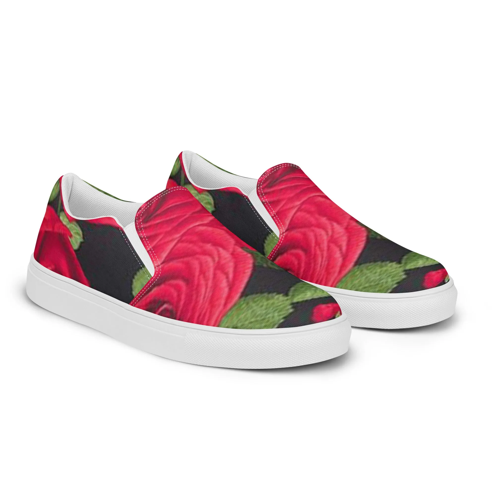 Men’s slip-on canvas shoes flowers