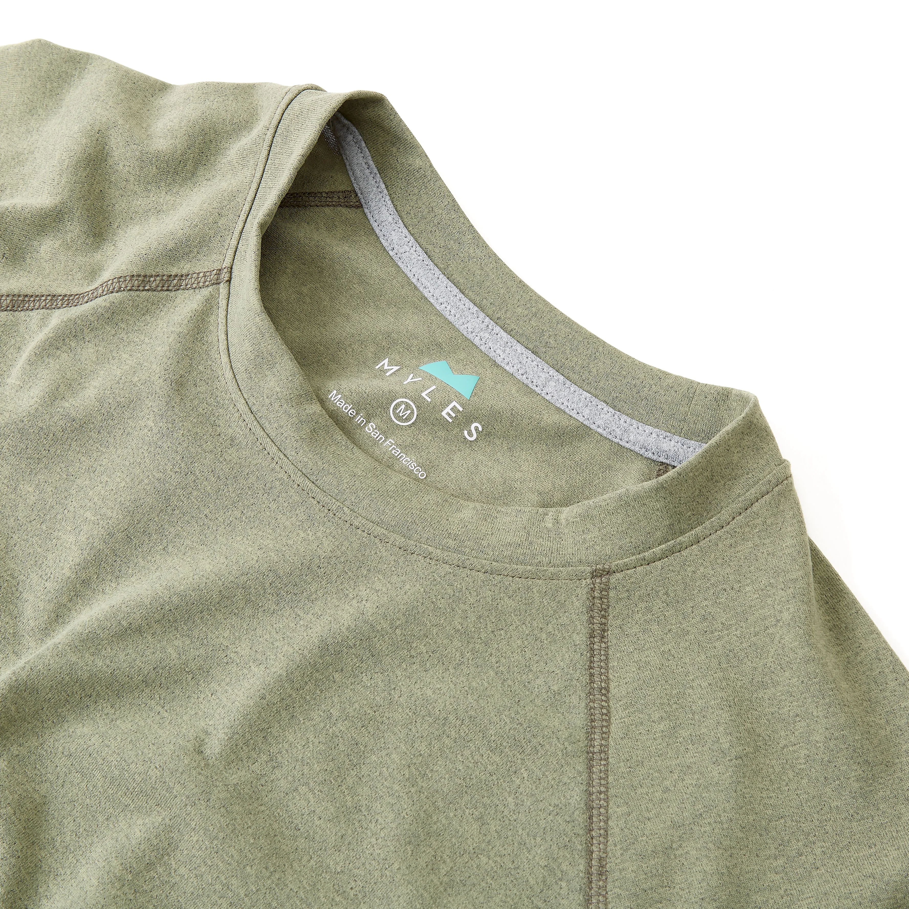 Momentum Tee in Heather Olive