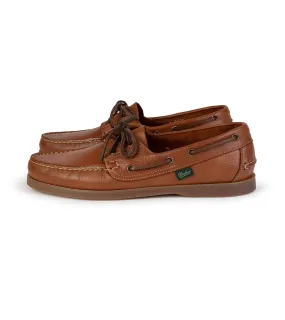 Paraboot Barth Tumbled Oak Leather Boat Shoe