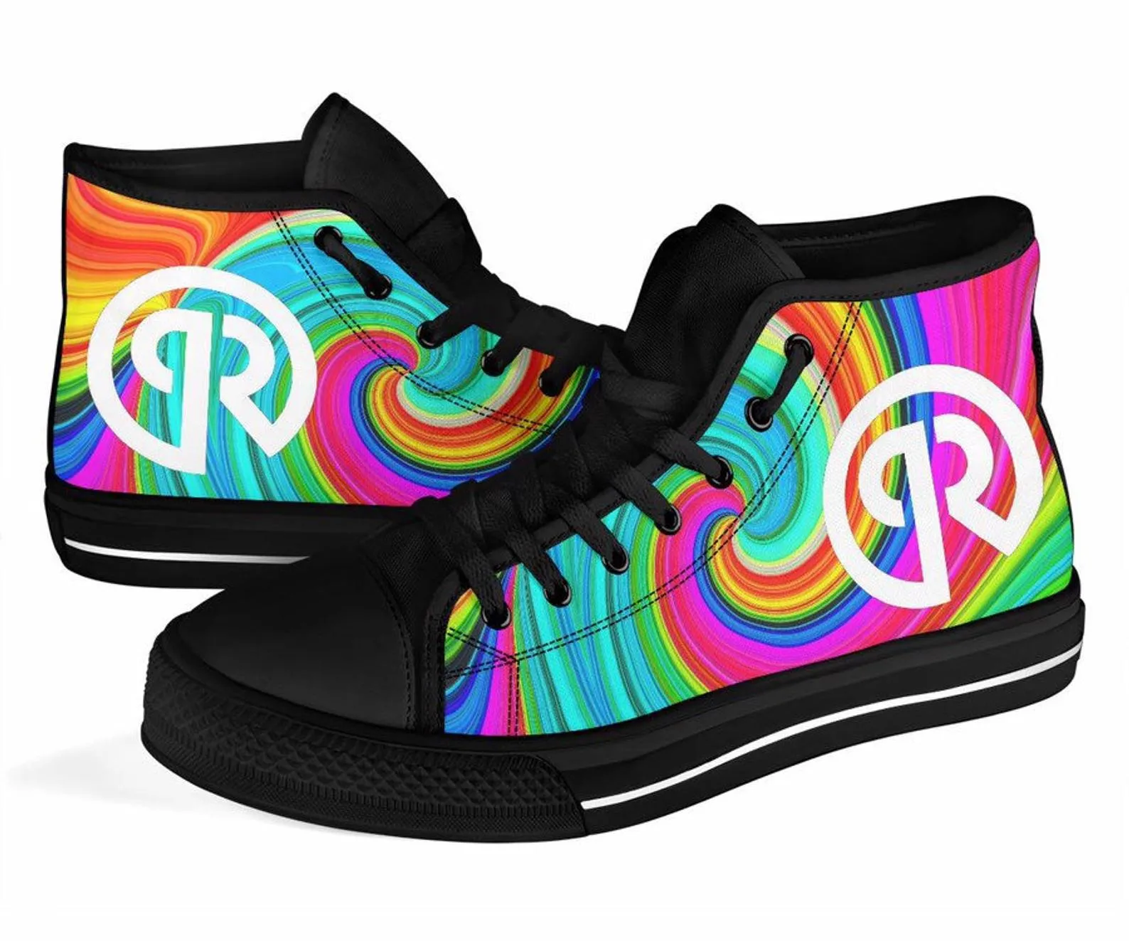 Porter Robison Tie Dye Swirl High Top Festival Sneaker Shoes