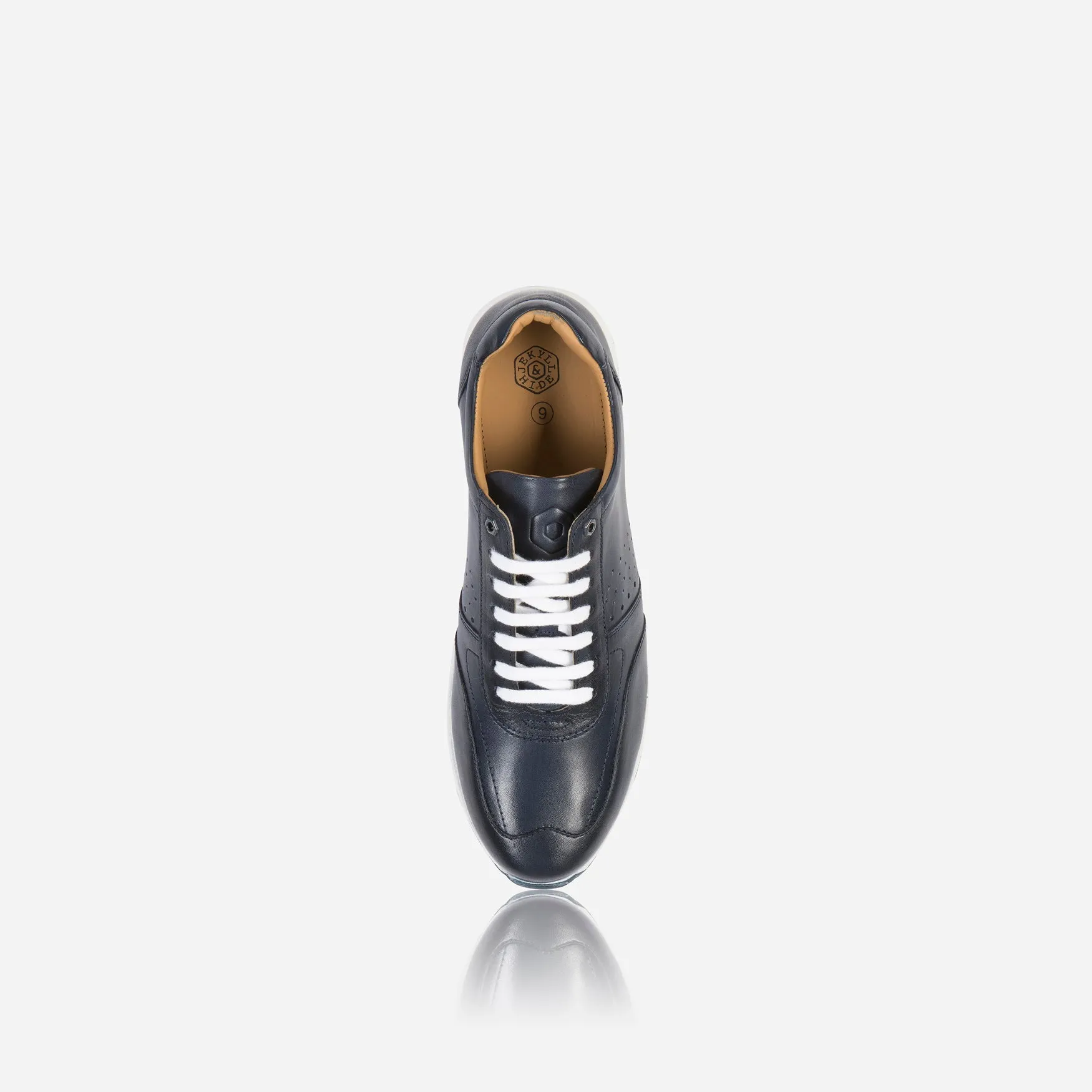 Prague Leather Sneaker, Navy