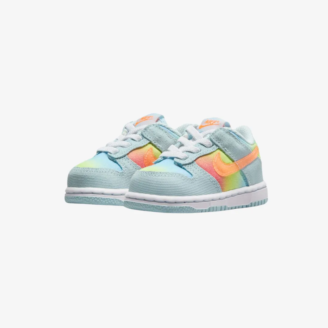 toddler nike dunk low (glacier blue/total orange)