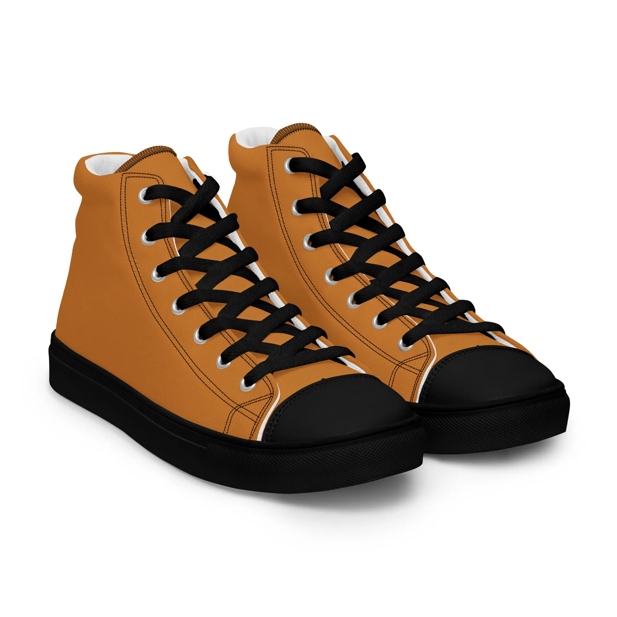 Women’s high top canvas shoes Bronze/Black