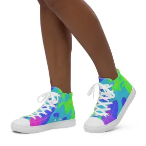 Women’s high top canvas shoes Tie Dye