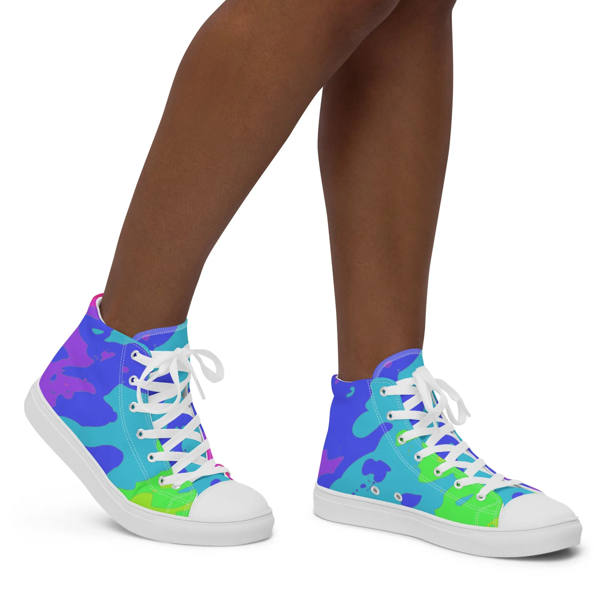 Women’s high top canvas shoes Tie Dye