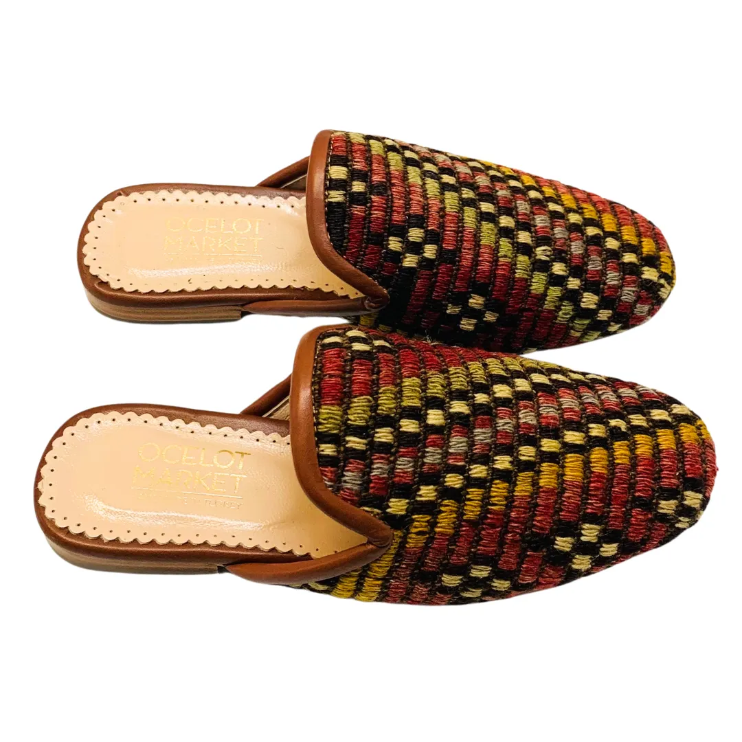 Women's Turkish Kilim Mules | Multicolor Pattern