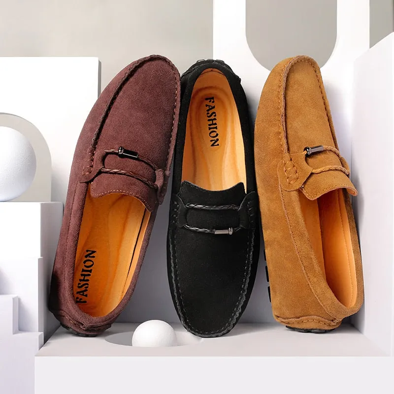 Xituodai  Summer Men Loafers Sude Leather Casual Shoes Fashion Slip on Driving Shoes Breathable Moccasins Big Size 38-49 Leisure Walk