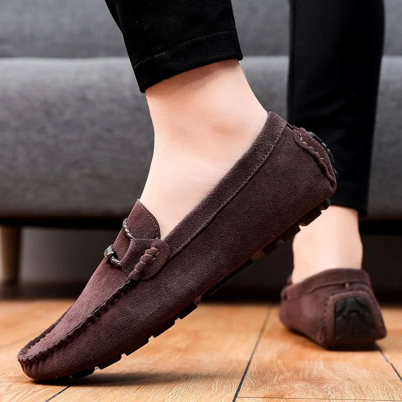 Xituodai  Summer Men Loafers Sude Leather Casual Shoes Fashion Slip on Driving Shoes Breathable Moccasins Big Size 38-49 Leisure Walk