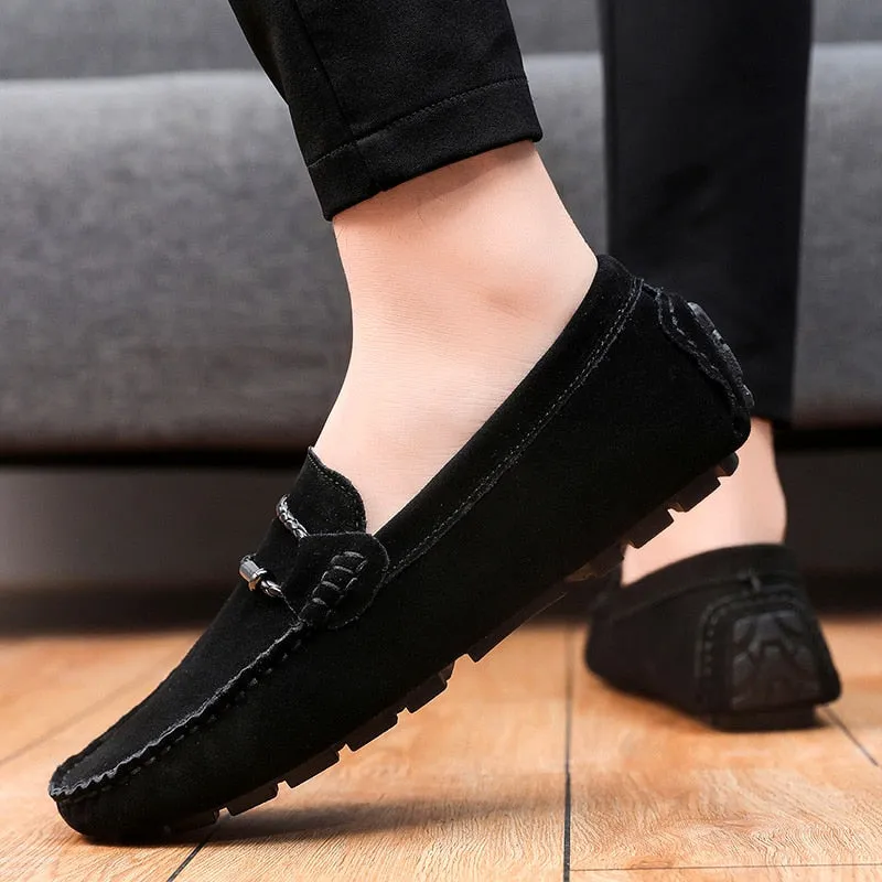 Xituodai  Summer Men Loafers Sude Leather Casual Shoes Fashion Slip on Driving Shoes Breathable Moccasins Big Size 38-49 Leisure Walk