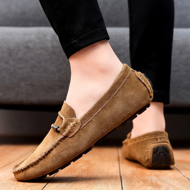 Xituodai  Summer Men Loafers Sude Leather Casual Shoes Fashion Slip on Driving Shoes Breathable Moccasins Big Size 38-49 Leisure Walk