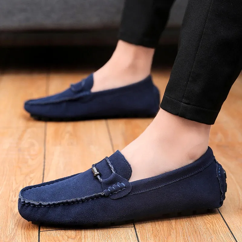 Xituodai  Summer Men Loafers Sude Leather Casual Shoes Fashion Slip on Driving Shoes Breathable Moccasins Big Size 38-49 Leisure Walk