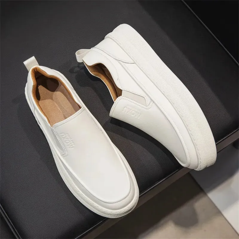 Xituodai  Thick Bottom Mens Loafers Genuine Leather Casual Shoes Breathable Men Sneakers Light Outdoor Walking Flats Leisure Walk Footwear