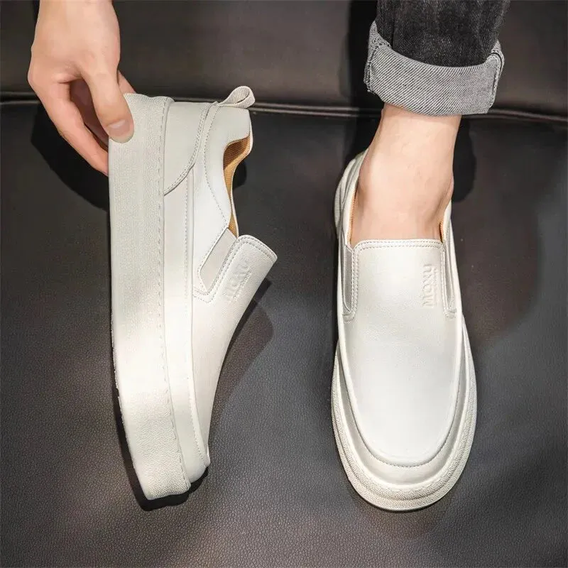 Xituodai  Thick Bottom Mens Loafers Genuine Leather Casual Shoes Breathable Men Sneakers Light Outdoor Walking Flats Leisure Walk Footwear